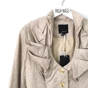 Aryn K. Tan Ruffle Jacket NWT